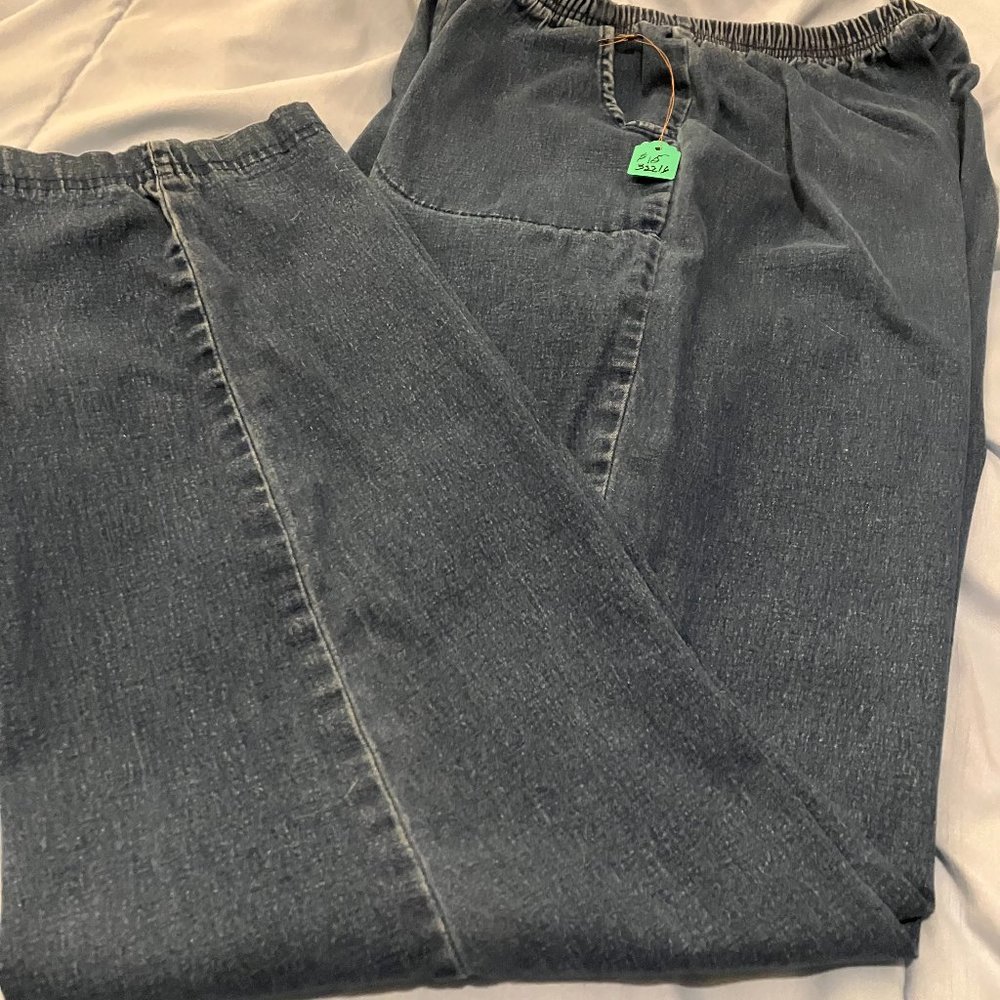322 blue Denim Stretch elastic waist jeans